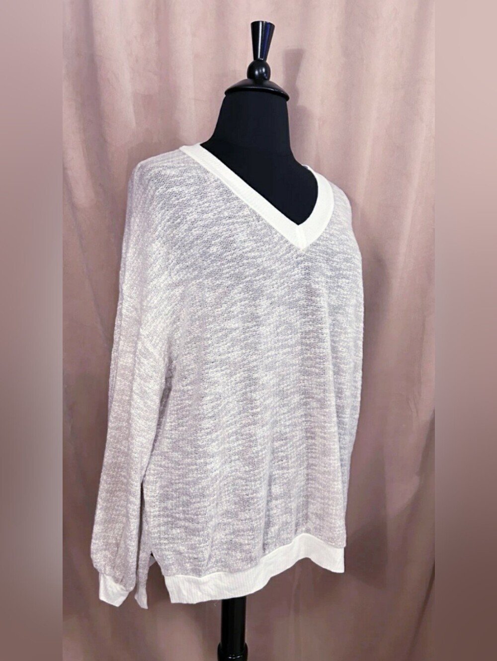 PINK LILY OVERSIZED LIGHTWEIGHT TUNIC SWEATER